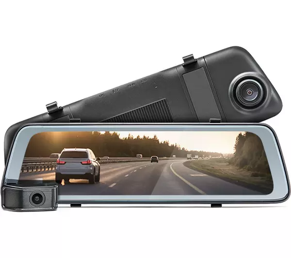 ROAD ANGEL Halo View 2K Rear View Mirror Dual Dash Cam - Black