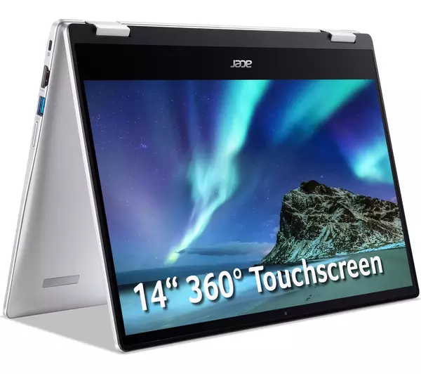 ACER Spin 314 14" 2 in 1 Chromebook - Intel® Pentium®, 128 GB eMMC, Silver